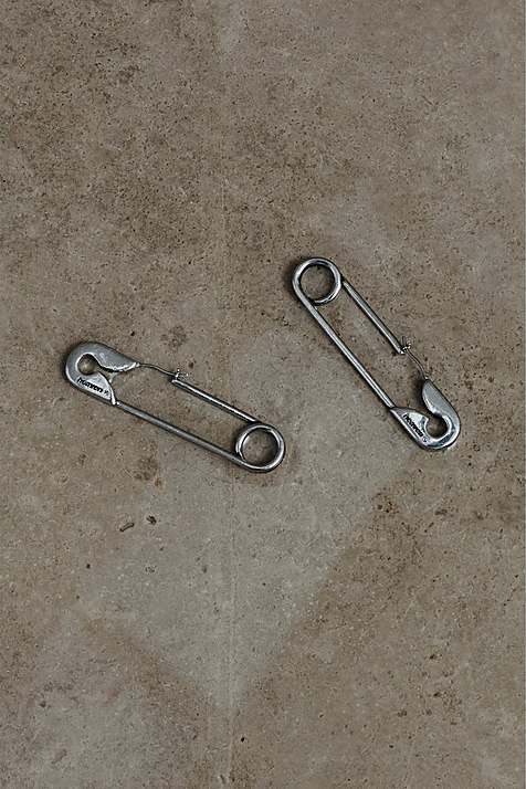 Pendientes Marc Jacobs Safety Pin Mujer Plateadas | Peru-95218