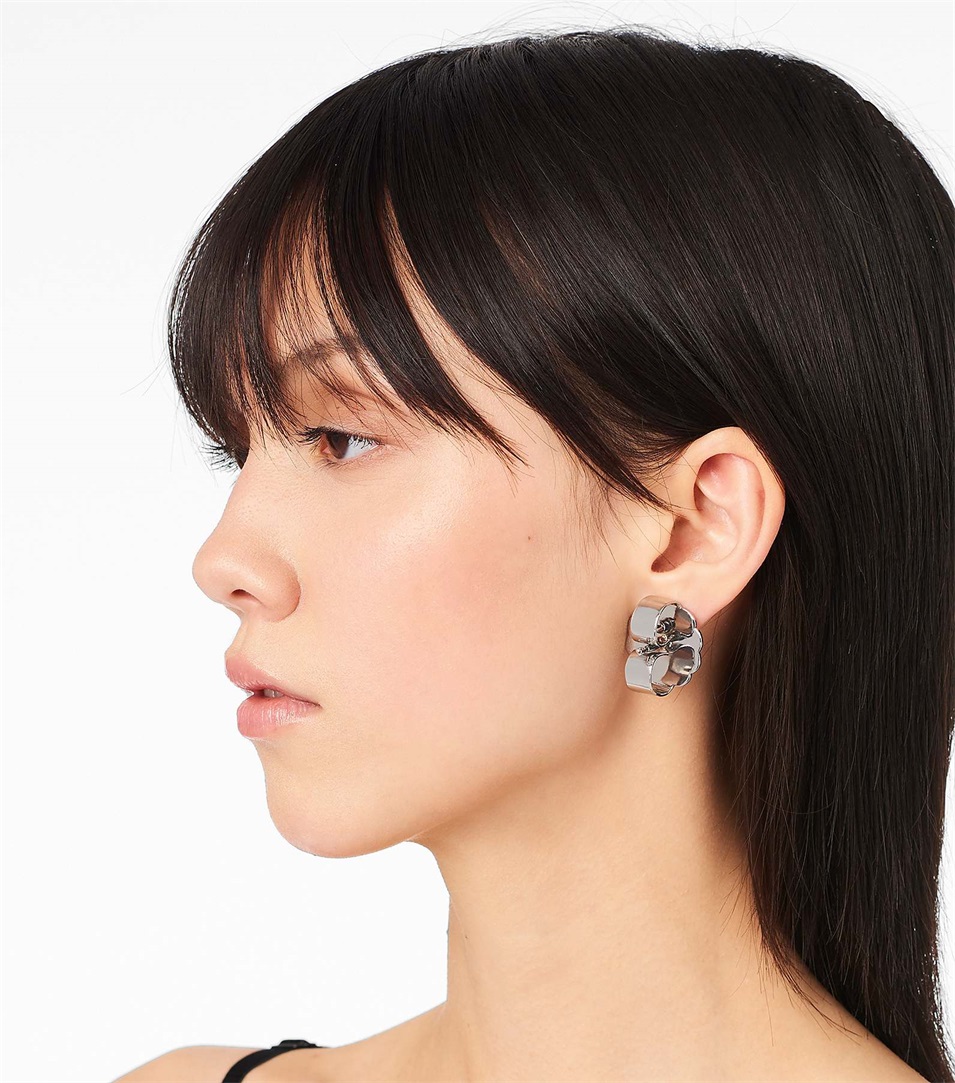 Pendientes Marc Jacobs The Charmed Heart Stud Mujer Plateadas | Peru-49205