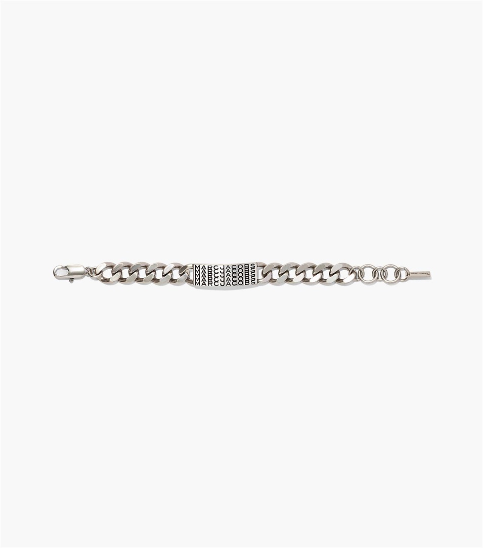 Pulsera Marc Jacobs The Barcode Monogram ID Chain Mujer Plateadas | Peru-24580