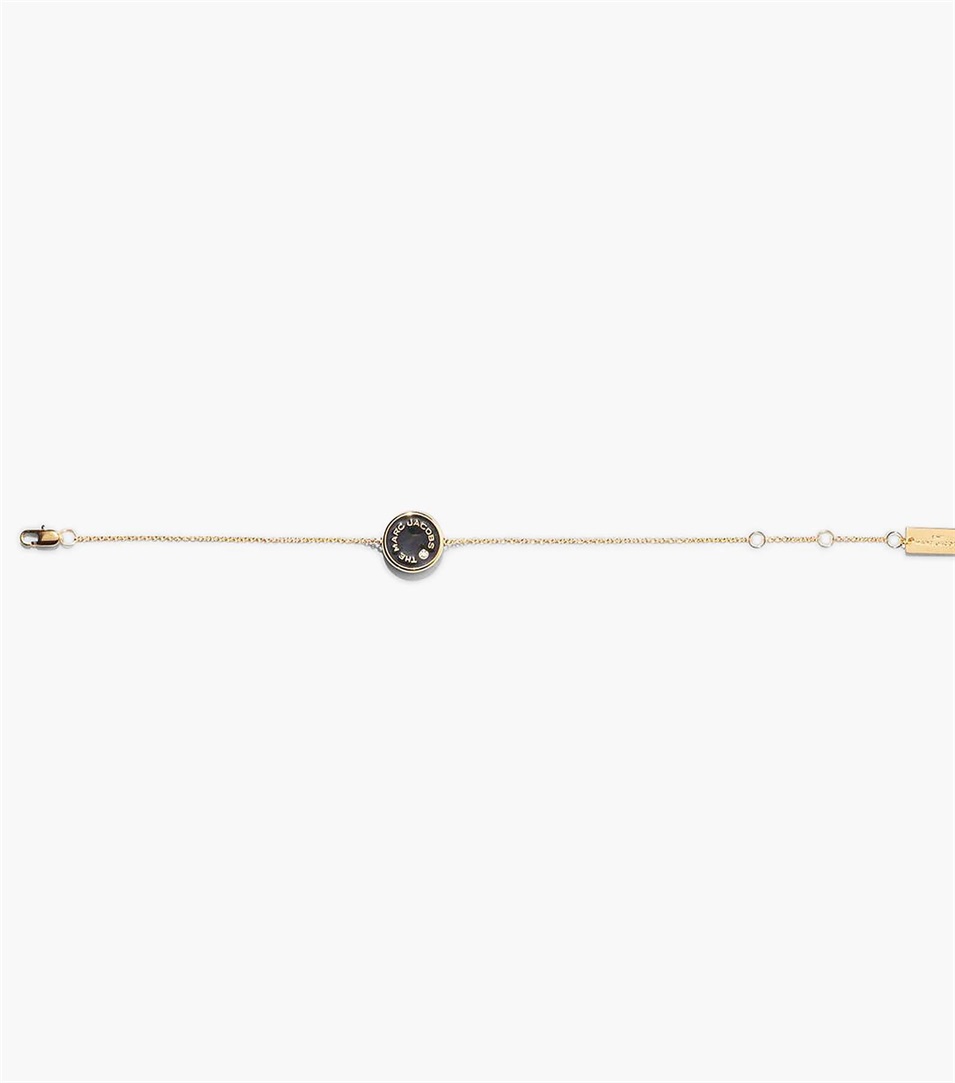 Pulsera Marc Jacobs The Medallion Mujer Negras Doradas | Peru-50139