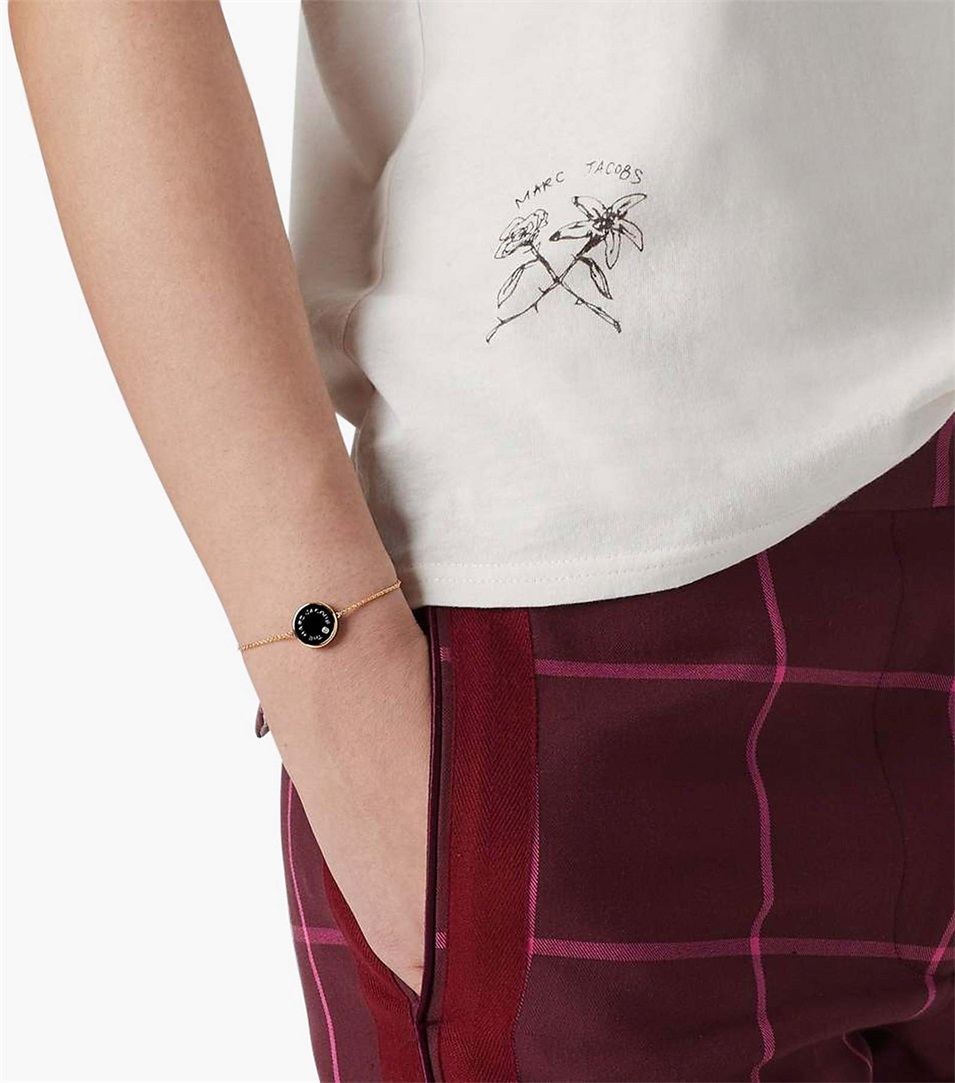 Pulsera Marc Jacobs The Medallion Mujer Negras Doradas | Peru-69470