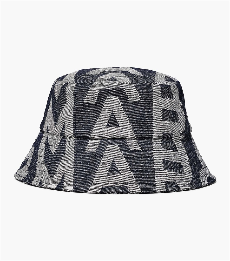 Sombreros Marc Jacobs The Monogram Denim Bucket Mujer Azules | Peru-98563