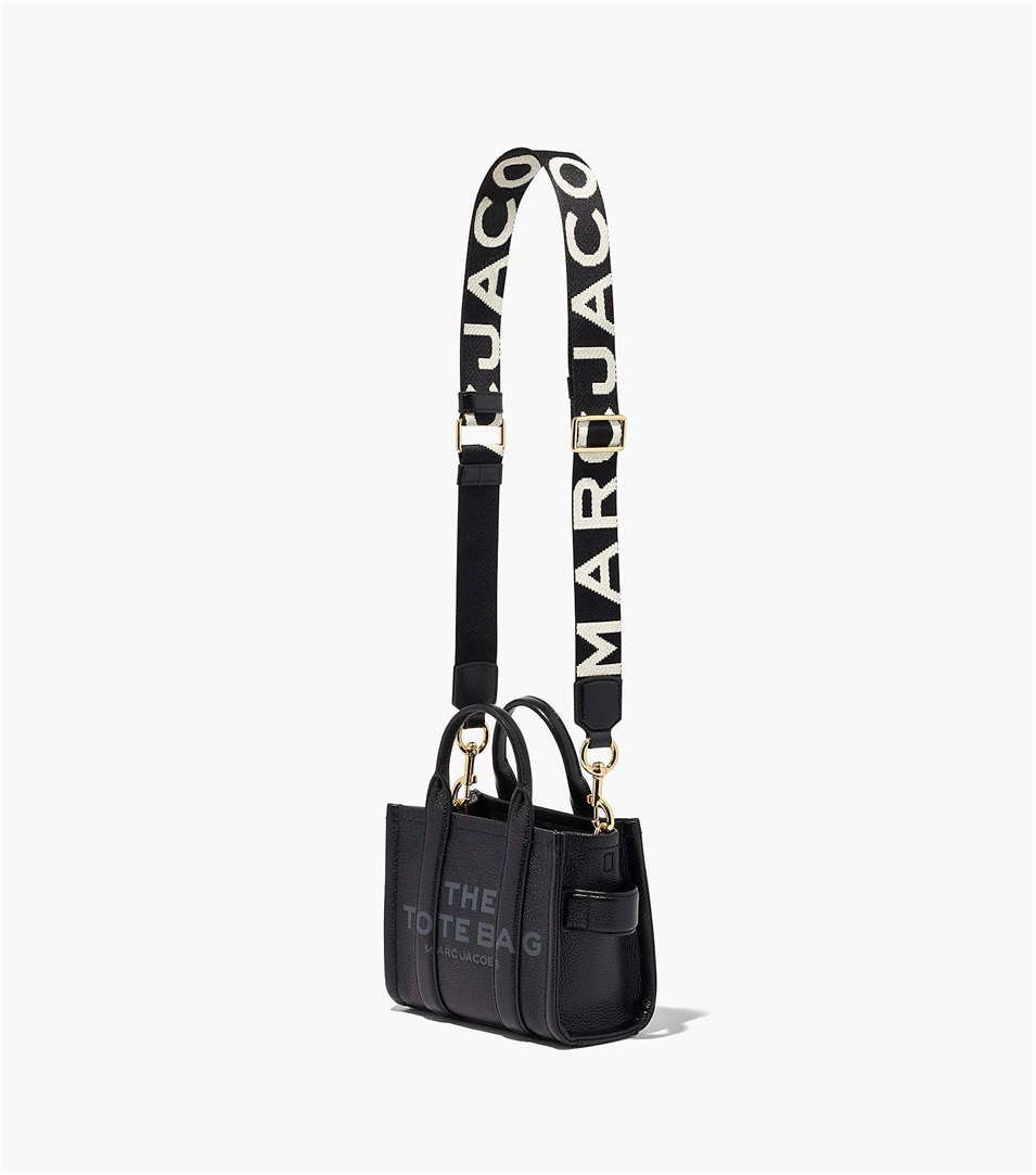 Strap Marc Jacobs The Thin Logo Webbing Mujer Negras Blancas | Peru-60583