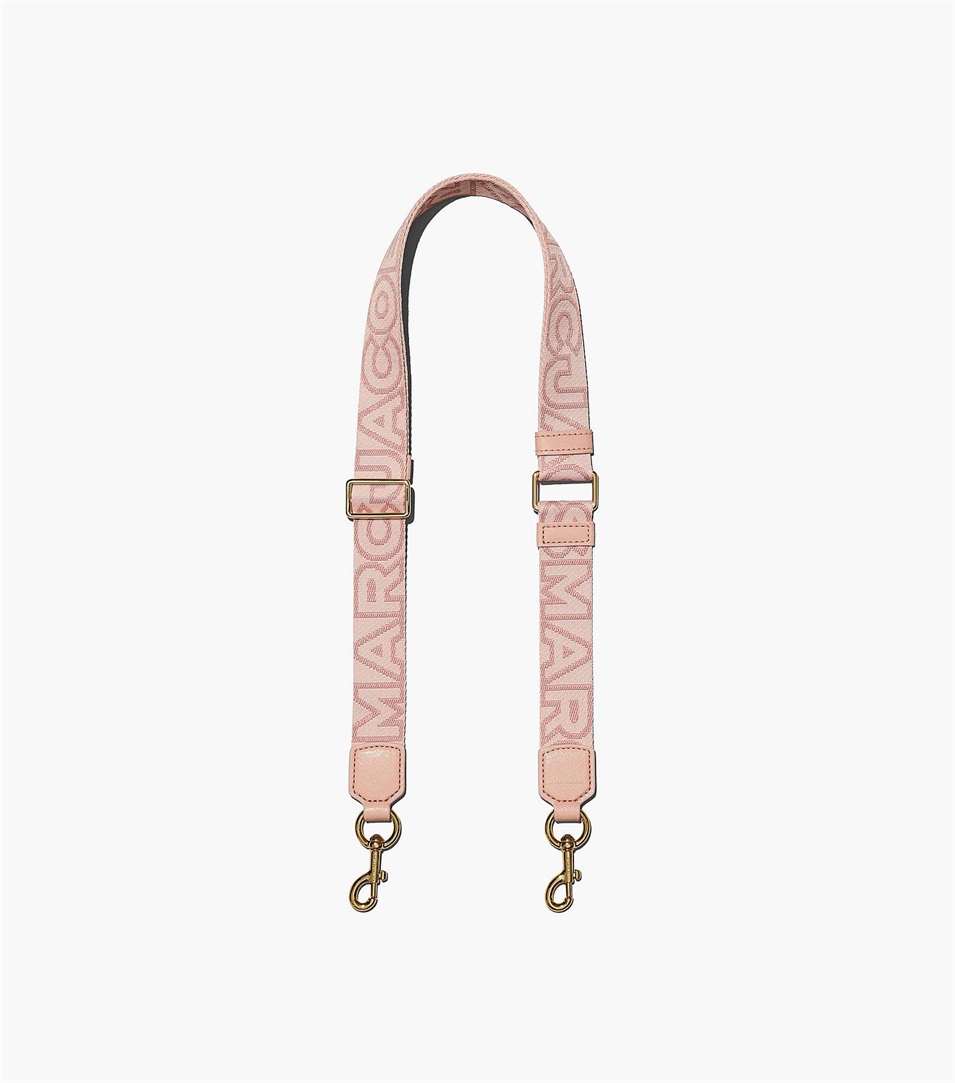 Strap Marc Jacobs The Thin Outline Logo Webbing Mujer Rosas Multicolor | Peru-29138