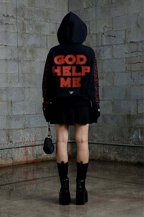 Sudadera Con Capucha Marc Jacobs God Help Me Zip Up Mujer Negras | Peru-60123