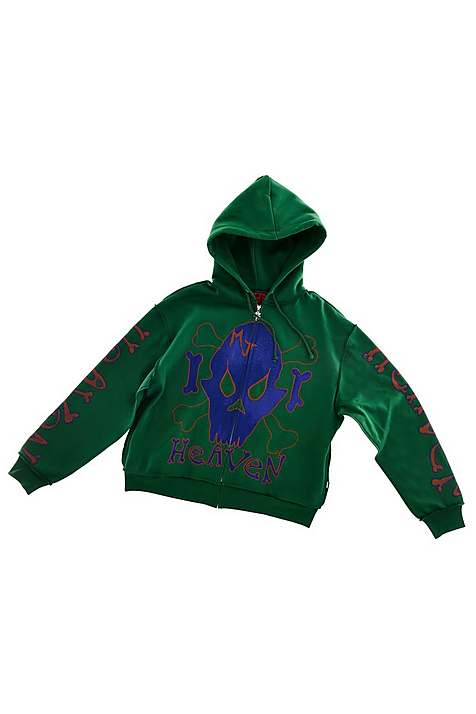 Sudadera Con Capucha Marc Jacobs Skull Zip Up Mujer Verde Oscuro | Peru-05247