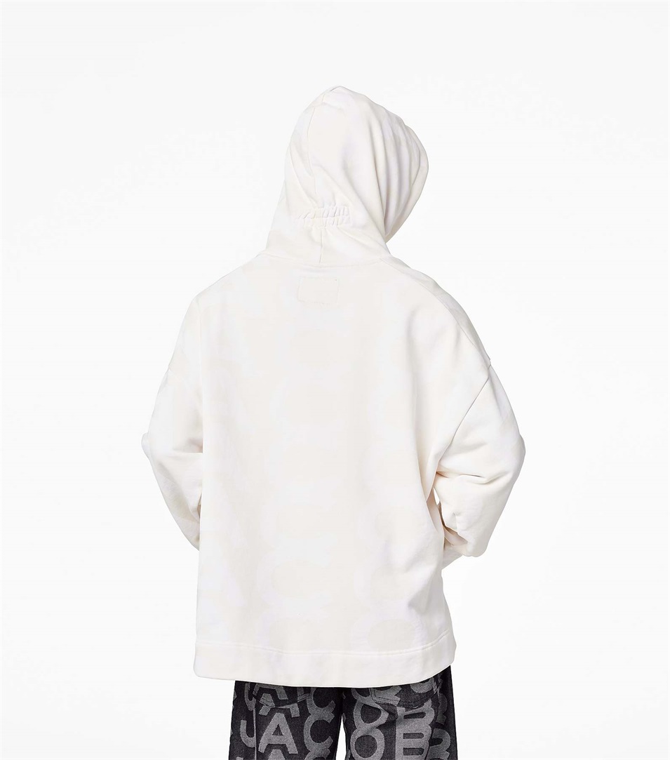 Sudadera Con Capucha Marc Jacobs The Monogram Oversized Mujer Blancas | Peru-07431