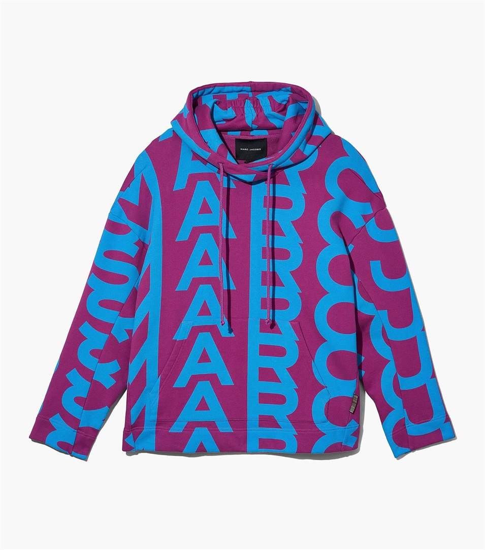 Sudadera Con Capucha Marc Jacobs The Monogram Oversized Mujer Moradas Azules | Peru-15026