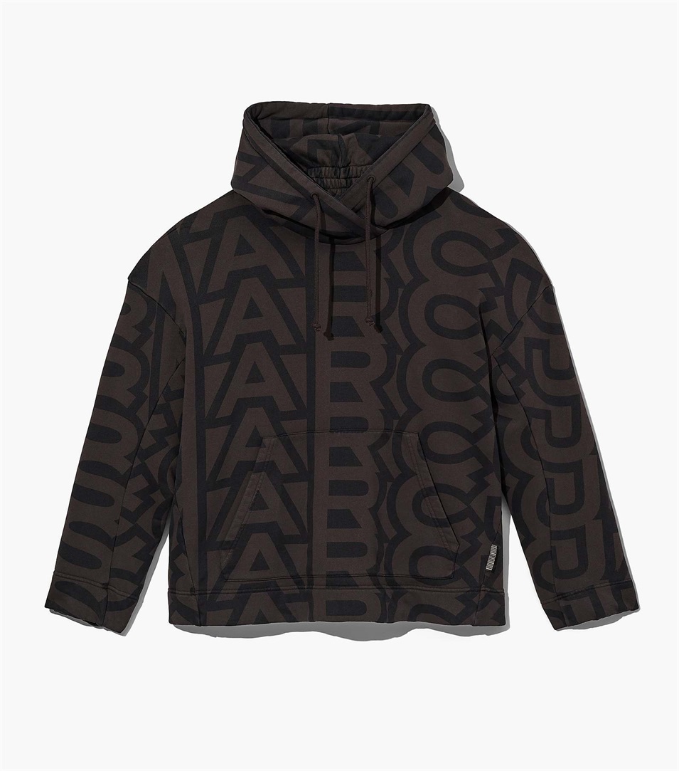 Sudadera Con Capucha Marc Jacobs The Monogram Oversized Mujer Negras Gris | Peru-23605