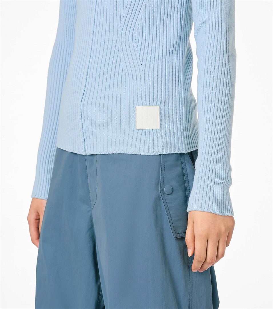 Suéteres Marc Jacobs The Ribbed Turtleneck Mujer Azules | Peru-45173