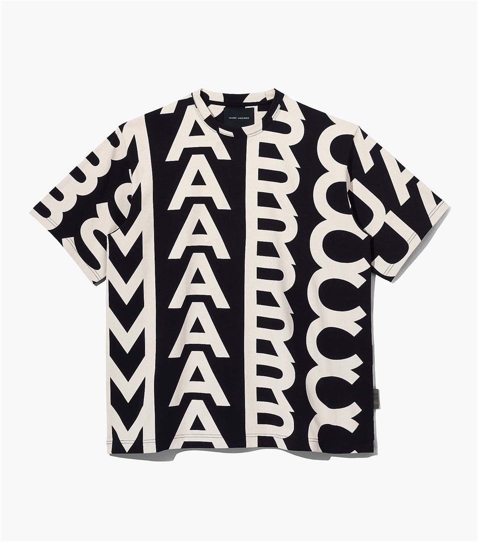 Tee Marc Jacobs The Monogram Big Mujer Negras Blancas | Peru-21065