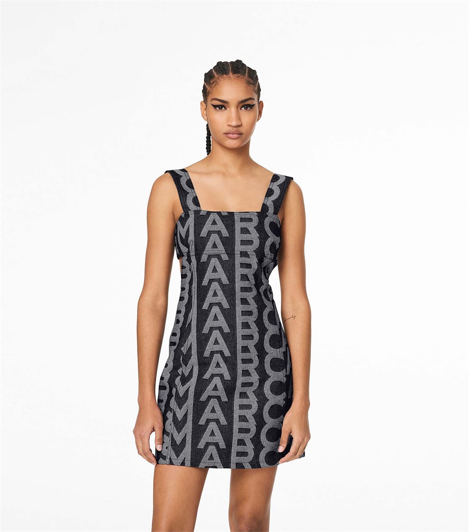 Vestido Marc Jacobs The Monogram Denim Cutout Mujer Azules | Peru-61249