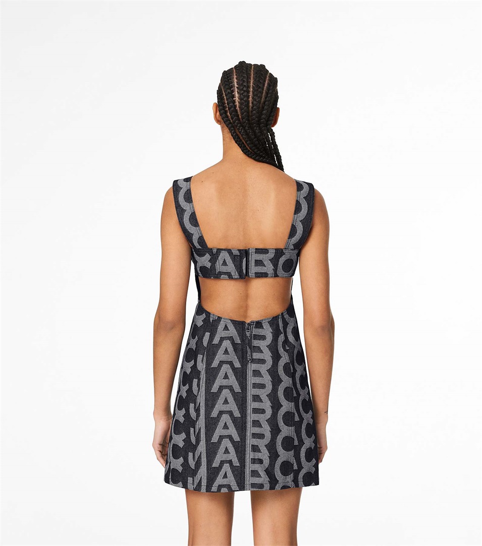 Vestido Marc Jacobs The Monogram Denim Cutout Mujer Azules | Peru-61249