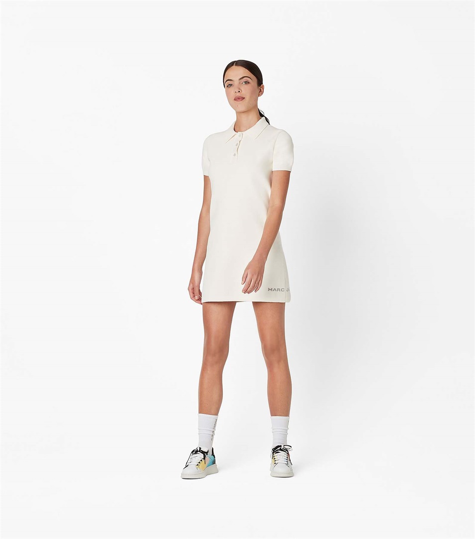 Vestido Marc Jacobs The Tennis Mujer Blancas | Peru-86507