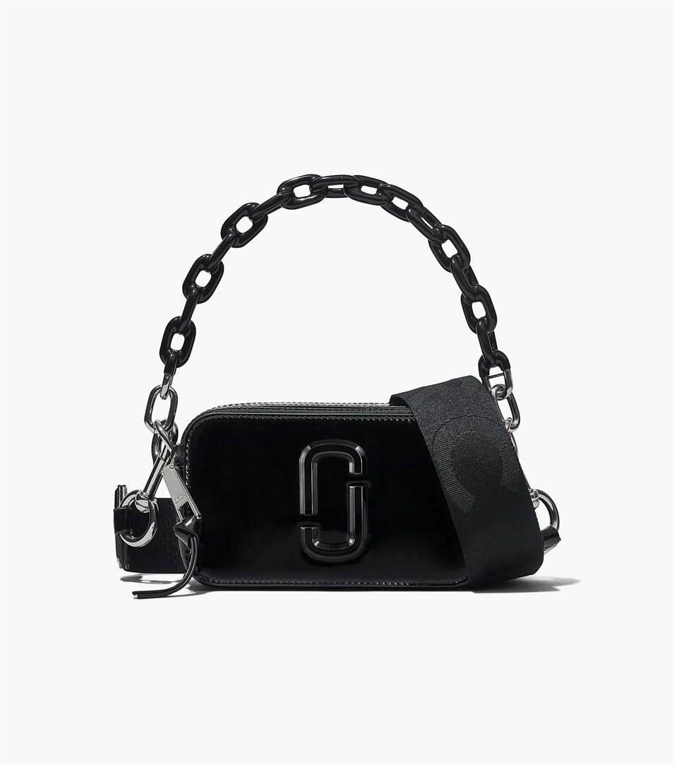 Bolsa Snapshot Marc Jacobs The Patent Leather Mujer Negras | Peru-14076