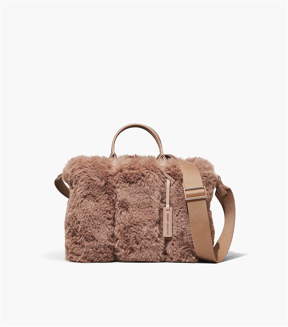 Bolso Tote Marc Jacobs The Faux Fur Mini Mujer Beige | Peru-46730