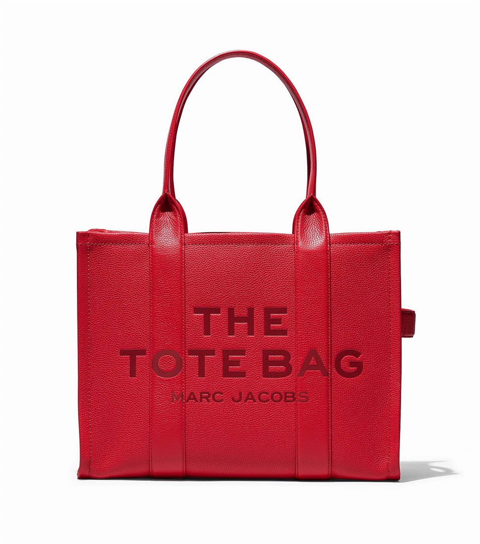 Bolso Tote Marc Jacobs The Leather Large Mujer Rojas | Peru-51803