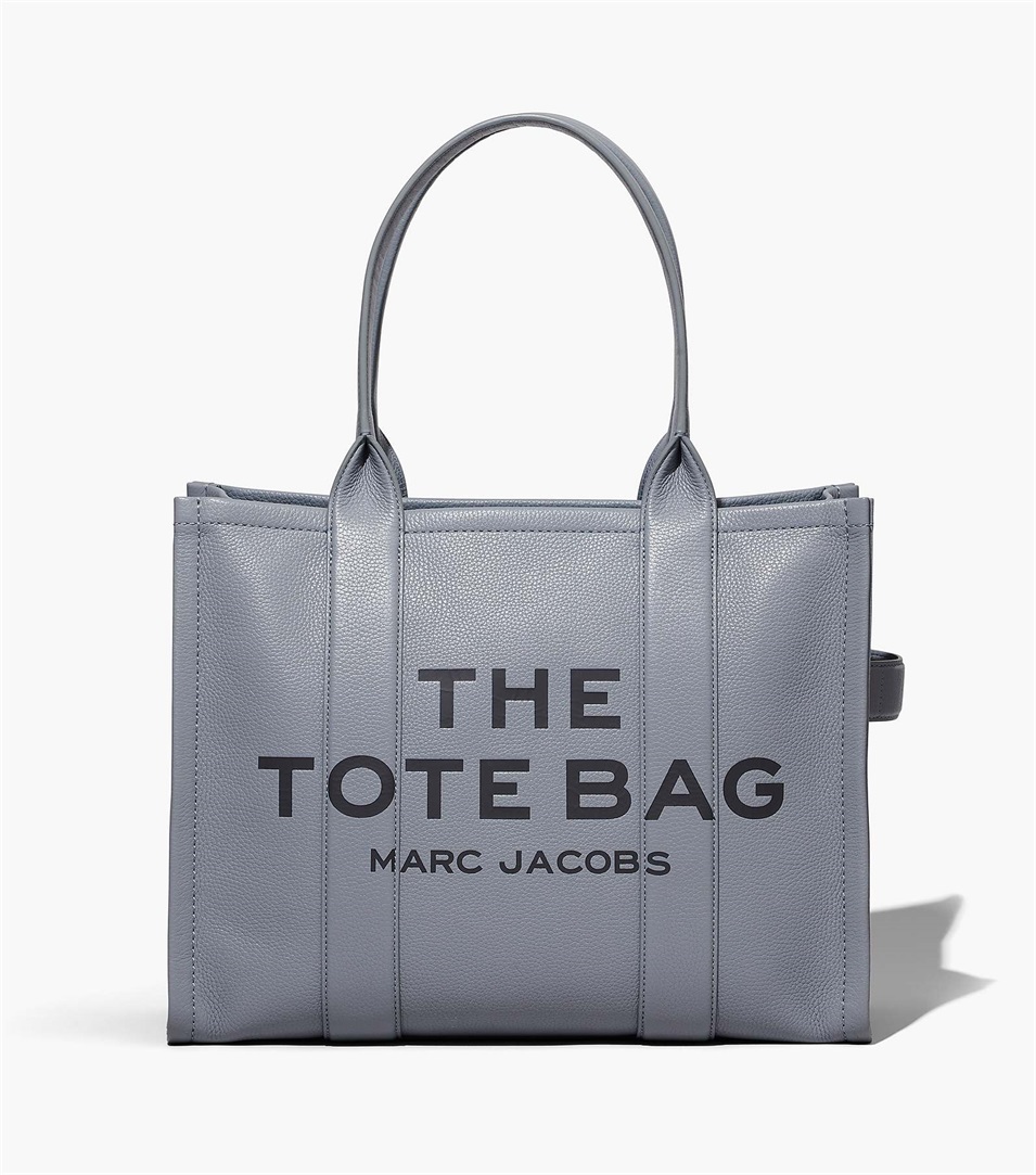 Bolso Tote Marc Jacobs The Leather Large Mujer Gris | Peru-85279