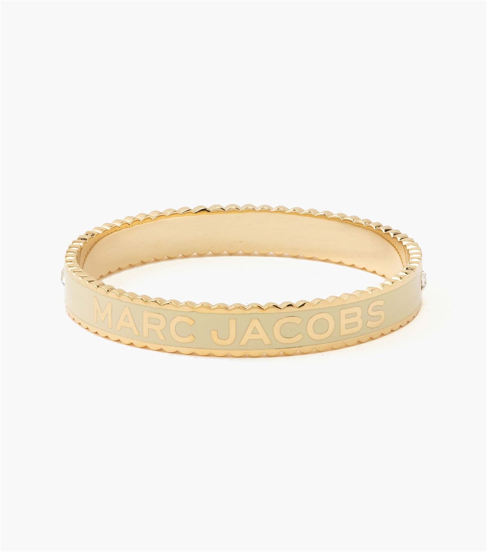 Brazaletes Marc Jacobs The Medallion Large Mujer Creme Doradas | Peru-25613