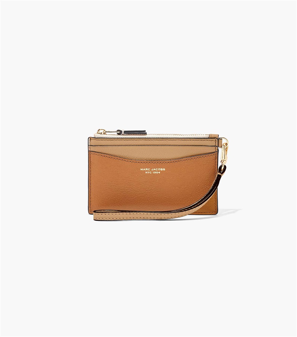 Carteras Marc Jacobs The Slim 84 Colorblock Top Zip Wristlet Mujer Marrones Multicolor | Peru-58293