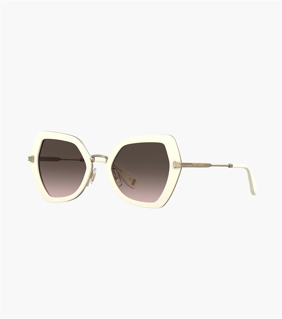 Gafas de Sol Marc Jacobs Icon Oversized Butterfly Mujer Blancas | Peru-61273