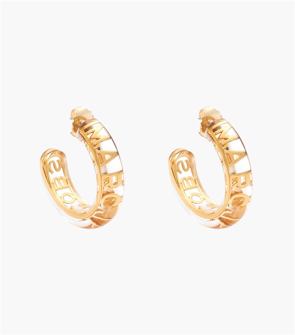 Joyería Marc Jacobs The Monogram Hoops Mujer Doradas | Peru-71380