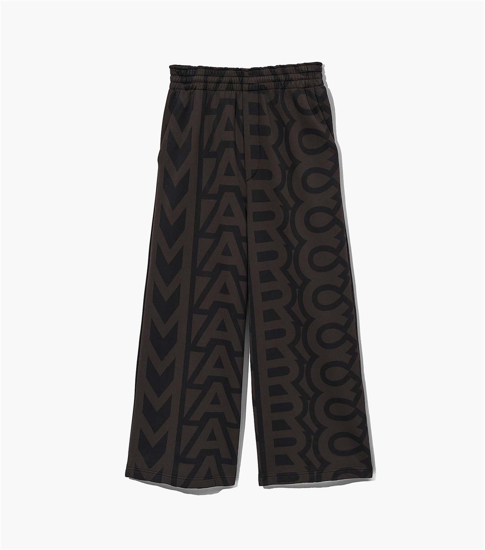 Pantalones Deportivos Marc Jacobs The Monogram Oversized Mujer Negras Gris | Peru-09561