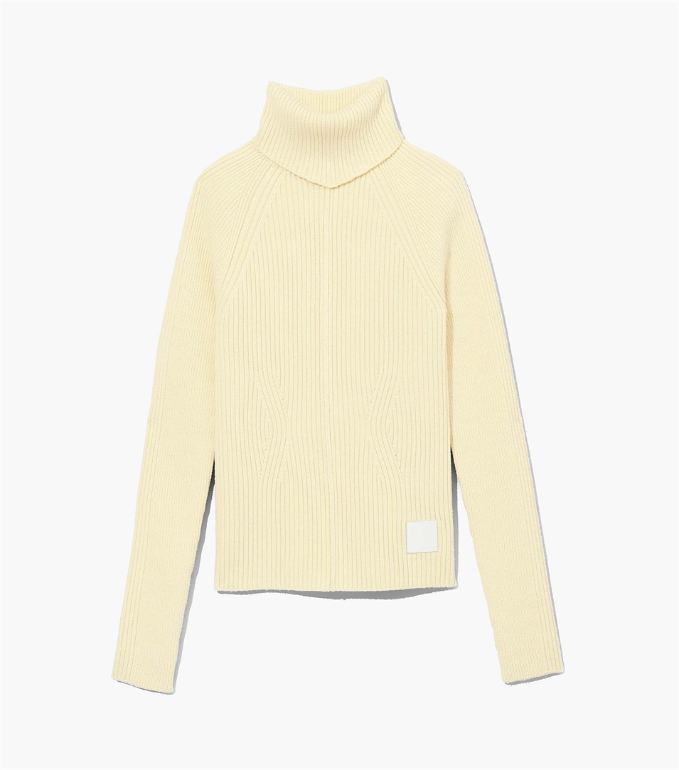 Suéteres Marc Jacobs The Ribbed Turtleneck Mujer Amarillo | Peru-52890